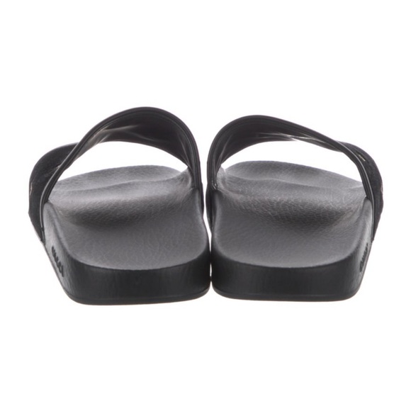 🖤🐝 ⭐️ Gucci Black Velvet Slides w/ Gold Star and Bee Embroidery - Picture 4 of 4